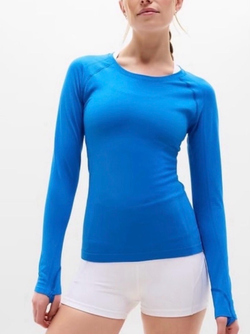 Athleta Momentum Seamless Top NWT Small, Vivid Blue